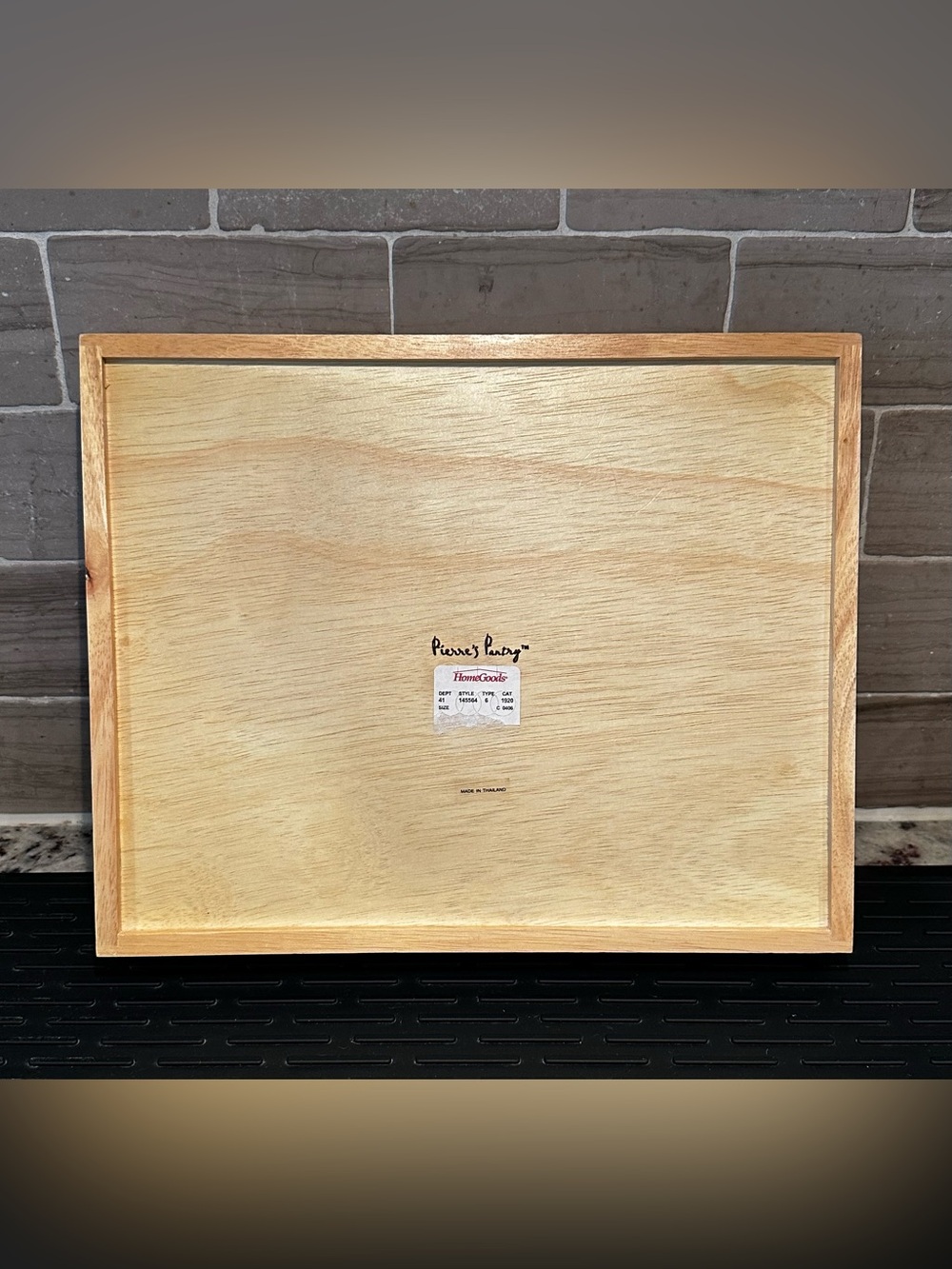 Wooden Utensil or Office Drawer Organizer Tray - Natural Wood Made in Thailand - Picture 3 of 7